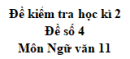 Đề số 5 – Đề kiểm tra học kì 2 – Ngữ văn 11