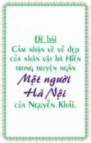 Vẻ đẹp của nhân vật bà Hiền trong truyện ngắn Một người Hà Nội của Nguyễn Khải