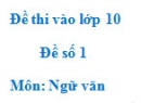 Đề số 2 – Đề thi vào lớp 10 môn Ngữ văn