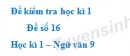Đề số 17 – Đề kiểm tra học kì 1 (Đề thi học kì 1) – Ngữ văn 9
