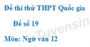 Đề số 20 – Đề thi thử THPT Quốc gia môn Ngữ văn