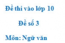 Đề số 4 – Đề thi vào lớp 10 môn Ngữ văn