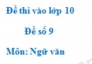 Đề số 10 – Đề thi vào lớp 10 môn Ngữ văn