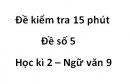 Đề số 6 – Đề kiểm tra 15 phút – Học kì 2 – Ngữ văn 9