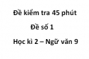 Đề số 2 – Đề kiểm tra 45 phút (1 tiết) – Học kì 2 – Ngữ văn 9