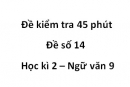 Đề số 15 – Đề kiểm tra 45 phút (1 tiết) – Học kì 2 – Ngữ văn 9