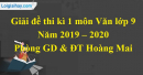 Đề thi kì 1 môn Văn lớp 9 năm 2019 – 2020 huyện Củ Chi