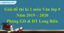 Đề thi kì 1 môn Văn lớp 9 năm 2019 – 2020 quận Hoàn Kiếm