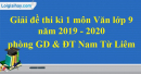 Đề thi kì 1 môn Văn lớp 9 năm 2019 – 2020 sở GD & ĐT Vĩnh Phúc