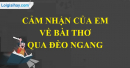 Phân tích bài thơ Qua đèo ngang- Bà huyện thanh quan