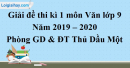 Đề thi kì 1 môn Văn lớp 9 năm 2019 – 2020 Duy Tiên
