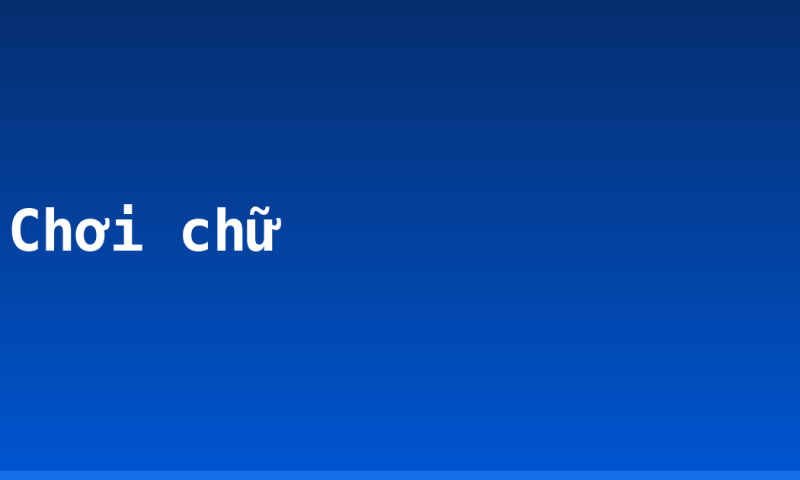 Chơi chữ