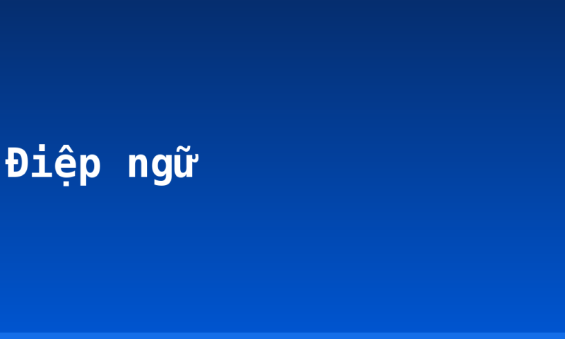 Điệp ngữ