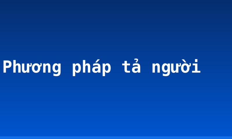 Phương pháp tả người