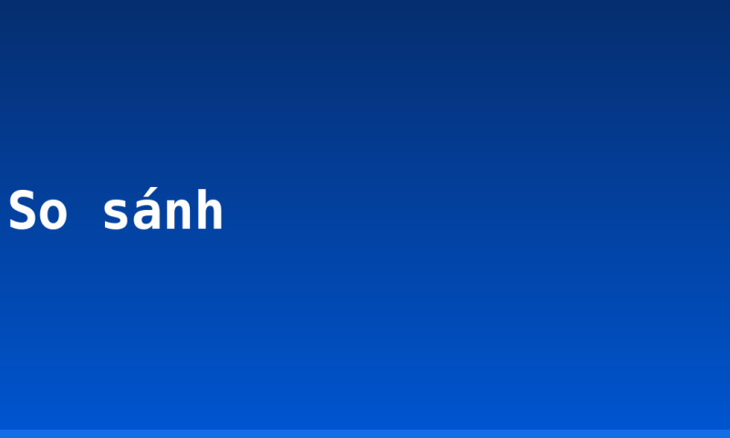 So sánh