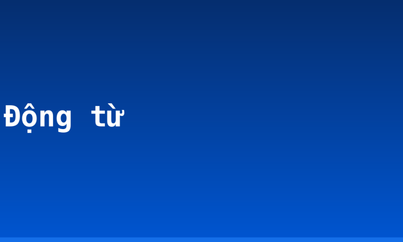 Động từ