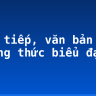 Giao tiếp, văn bản và phương thức biểu đạt