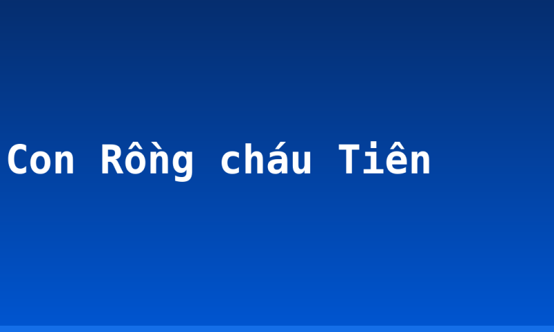 Con Rồng cháu Tiên