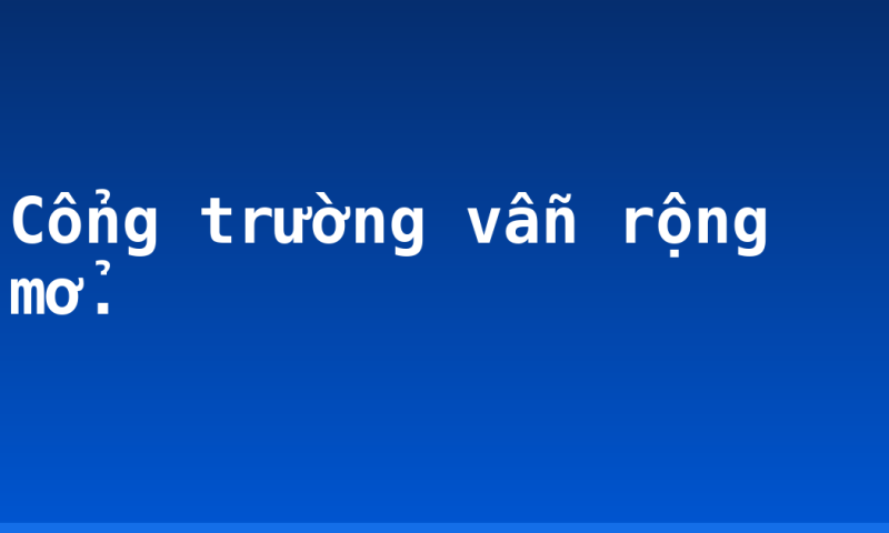 Cổng trường vẫn rộng mở.