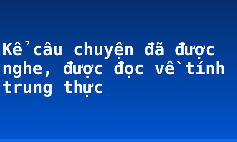 Kể câu chuyện đã được nghe, được đọc về tính trung thực