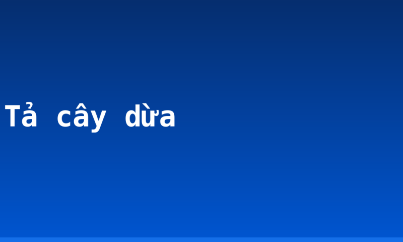 Tả cây dừa