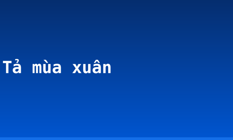 Tả mùa xuân