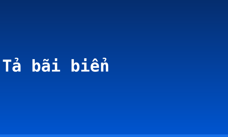 Tả bãi biển