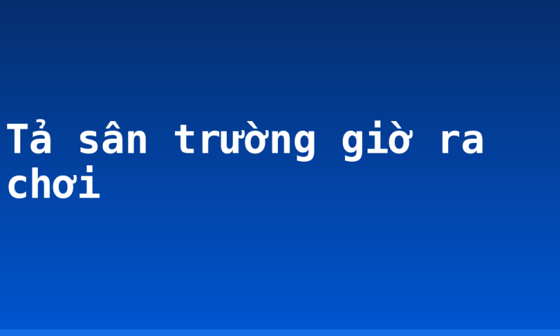 Tả sân trường giờ ra chơi