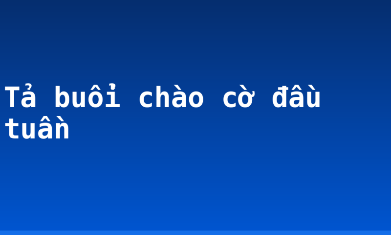 Tả buổi chào cờ đầu tuần