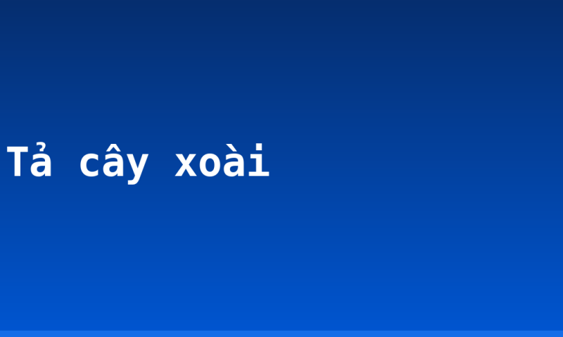 Tả cây xoài