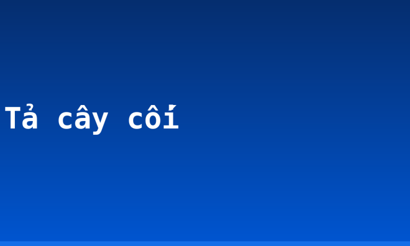 Tả cây cối
