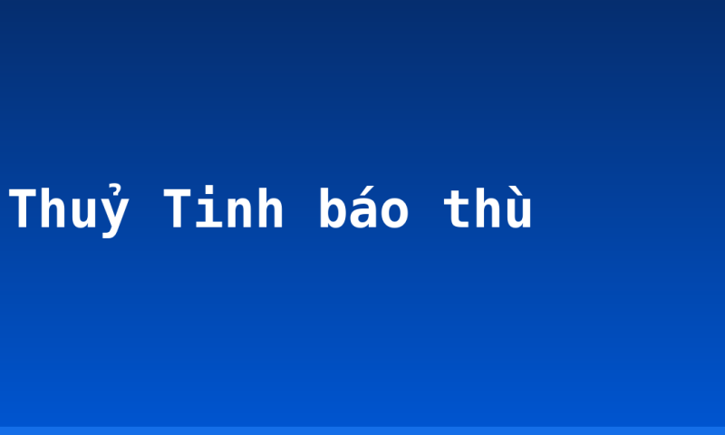Thuỷ Tinh báo thù