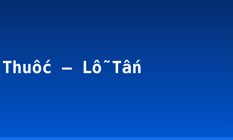 Thuốc – Lỗ Tấn