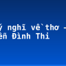 Mấy ý nghĩ về thơ – Nguyễn Đình Thi