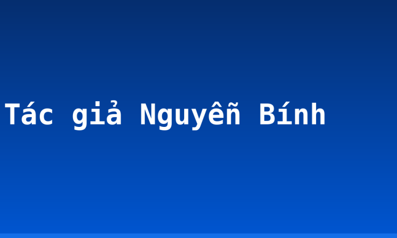 Tác giả Nguyễn Bính