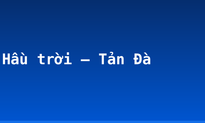 Hầu trời – Tản Đà