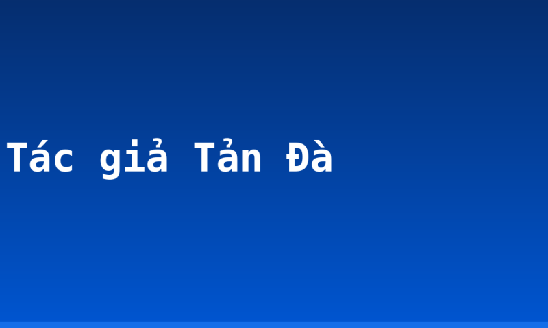 Tác giả Tản Đà