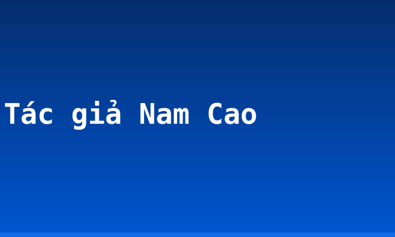 Tác giả Nam Cao