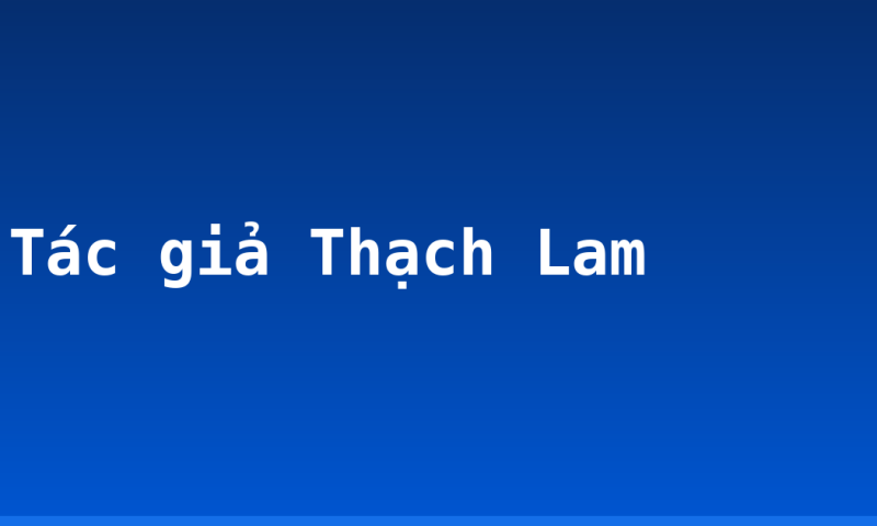 Tác giả Thạch Lam
