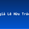 Tác giả Lê Hữu Trác