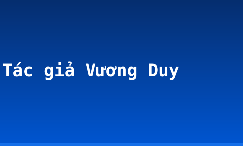 Tác giả Vương Duy