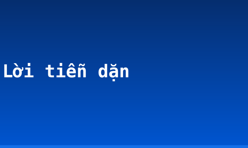 Lời tiễn dặn