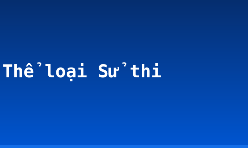 Thể loại Sử thi
