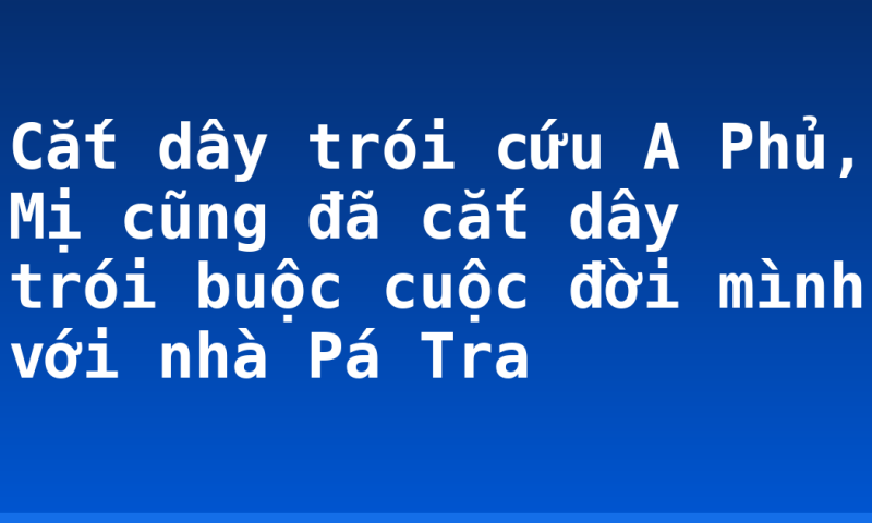 Cắt dây trói cứu A Phủ, Mị cũng đã cắt dây trói buộc cuộc đời mình với nhà Pá Tra