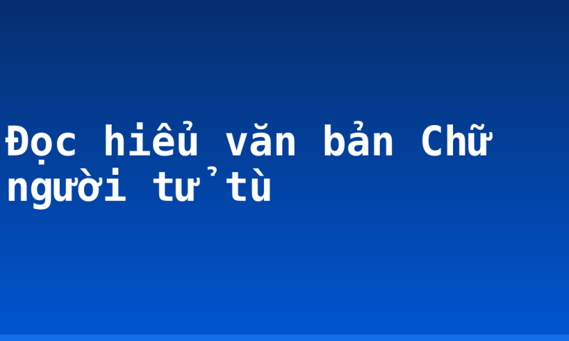 Đọc hiểu văn bản Chữ người tử tù