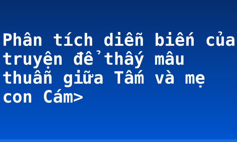 Phân tích diễn biến của truyện để thấy mâu thuẫn giữa Tấm và mẹ con Cám>