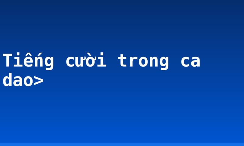 Tiếng cười trong ca dao>
