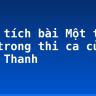 Phân tích bài Một thời đại trong thi ca của Hoài Thanh
