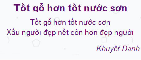 Nghị luận câu tục ngữ Tốt gỗ hơn tốt nước sơn