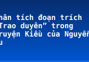 Phân tích đoạn trích “Trao duyên” trong Truyện Kiều của Nguyễn Du